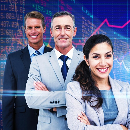 Team von Finanzexperten